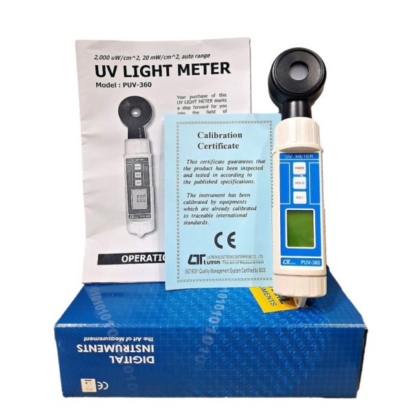 Máy đo ánh sáng UV LUTRON PUV-360 dạng bút cầm tay, Thiết bị đo bức xạ cực tím LUTRON PUV360, PEN UV LIGHT METER LUTRON PUV 360