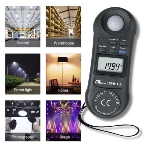 Máy đo cường độ ánh sáng LUTRON LM-81LX cầm tay nhỏ gọn máy đo cường độ ánh sáng LUTRON LM-81LX cảm biến liền thân, máy đo sáng cầm tay LUTRON LM 81LX, Light meter LUTRON LM81LX