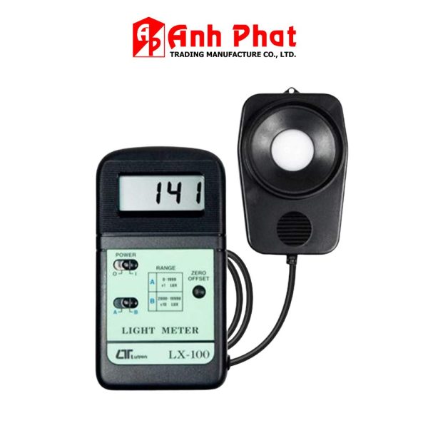 Máy đo cường độ ánh sáng LUTRON LX-100 cầm tay, máy đo sáng cảm biến rời LUTRON LX 100, Light meter LUTRON LX100