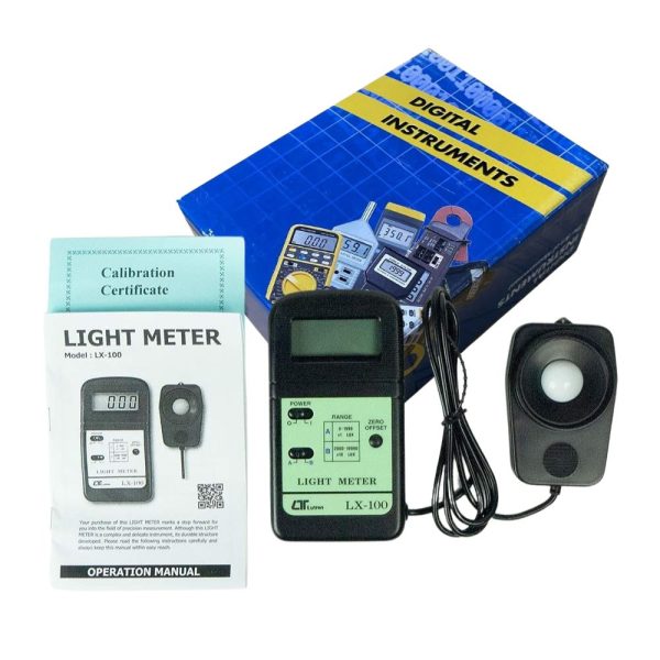 Máy đo cường độ ánh sáng LUTRON LX-100 cầm tay, máy đo sáng cảm biến rời LUTRON LX 100, Light meter LUTRON LX100