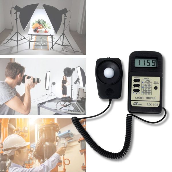 Máy đo cường độ ánh sáng LUTRON LX-103 cầm tay nhỏ gọn máy đo cường độ ánh sáng LUTRON LX-103, thiết bị đo ánh sáng cảm biến rời LUTRON LX 103, Light meter LUTRON LX103