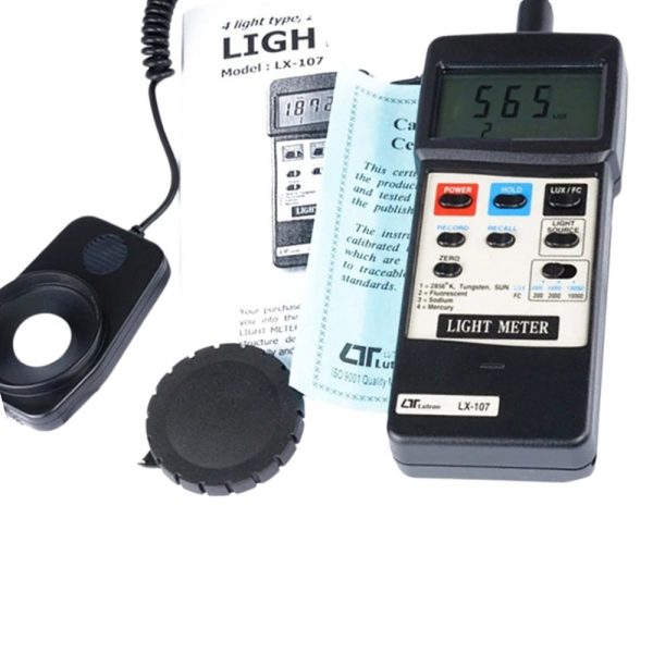 máy đo cường độ ánh sáng LUTRON LX-107, máy đo cường độ ánh sáng cảm biến rời LUTRON LX107, Lutron LX 107 Light Meter