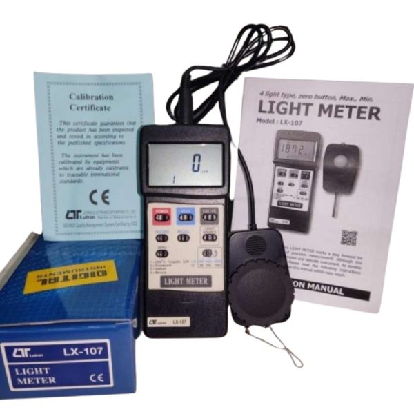 máy đo cường độ ánh sáng LUTRON LX-107, máy đo cường độ ánh sáng cảm biến rời LUTRON LX107, Lutron LX 107 Light Meter