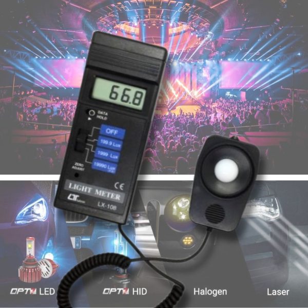 Máy đo cường độ ánh sáng LUTRON LX-108 cầm tay nhỏ gọn máy đo cường độ ánh sáng LUTRON LX-108, máy đo sáng cảm biến rời LUTRON LX108, Light meter LUTRON LX 108