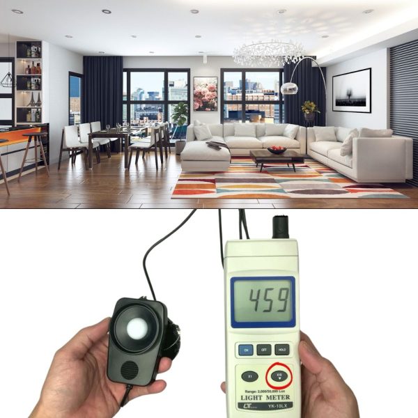 Máy đo cường độ ánh sáng LUTRON YK-10LX cảm biến rời cầm tay, máy đo ánh sáng LUTRON YK 10LX, Light meter LUTRON YK10LX