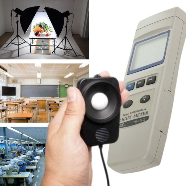 Máy đo cường độ ánh sáng LUTRON YK-10LX cảm biến rời cầm tay, máy đo ánh sáng LUTRON YK 10LX, Light meter LUTRON YK10LX