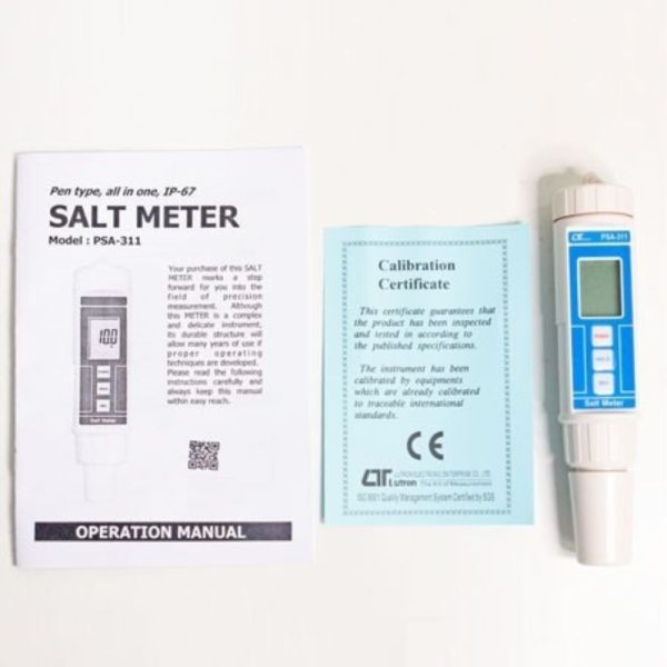 Máy đo độ mặn của nước LUTRON PSA-311 dạng bút cầm tay, bút đo độ mặn LUTRON PSA 311, Lutron PSA311 Salt Meter