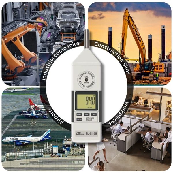 máy đo độ ồn LUTRON SL-3113B tự động điều chỉnh dải đo, thiết bị đo tiếng ồn LUTRON SL3113B, Lutron SL 3113B Sound Level Meter