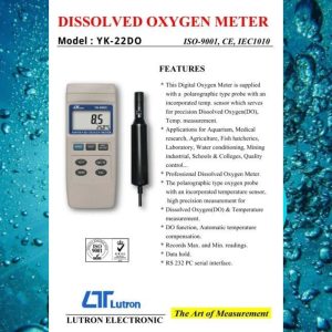 Máy đo oxy hòa tan trong nước LUTRON YK-22DO cầm tay, máy đo nồng độ oxy trong nước LUTRON YK 22DO, Dissolved oxygen meter LUTRON YK22DO