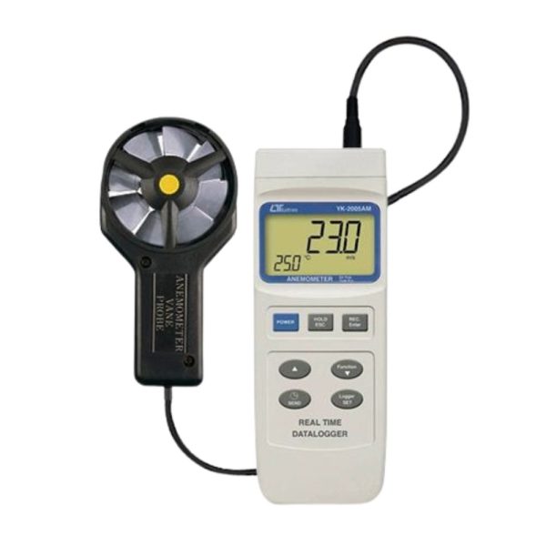 Máy đo tốc độ gió và nhiệt độ LUTRON YK-2005AM Data Logger Máy đo tốc độ gió và nhiệt độ LUTRON YK-2005AM (Real Time Data Logger), Datalogger đo tốc độ gió, lưu lượng gió và nhiệt độ môi trường LUTRON YK 2005AM, Lutron YK-2005AM Anemometer/Air Flow