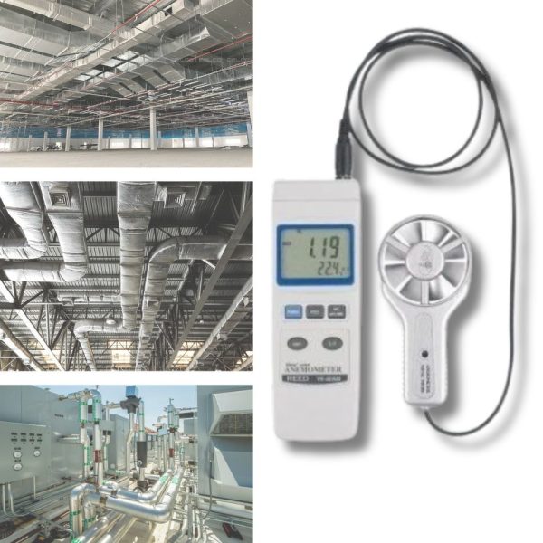 Máy đo tốc độ gió, lưu lượng và nhiệt độ LUTRON YK-80AM, Máy đo gió đa năng LUTRON YK80AM, LUTRON YK 80AM Anemometer