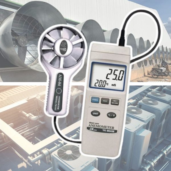 Máy đo tốc độ gió, lưu lượng và nhiệt độ LUTRON YK-80AM, Máy đo gió đa năng LUTRON YK80AM, LUTRON YK 80AM Anemometer