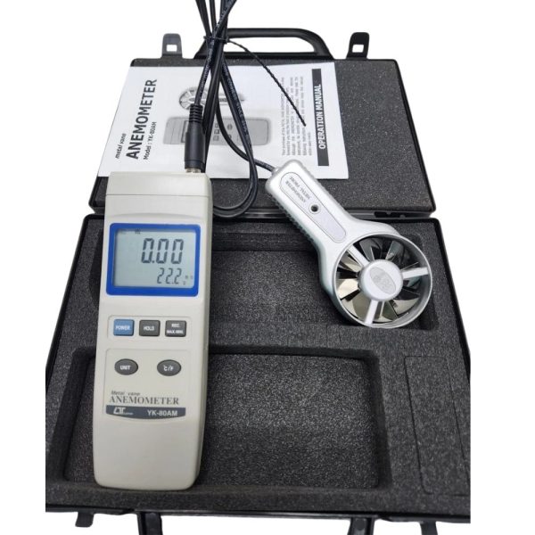 Máy đo tốc độ gió, lưu lượng và nhiệt độ LUTRON YK-80AM, Máy đo gió đa năng LUTRON YK80AM, LUTRON YK 80AM Anemometer