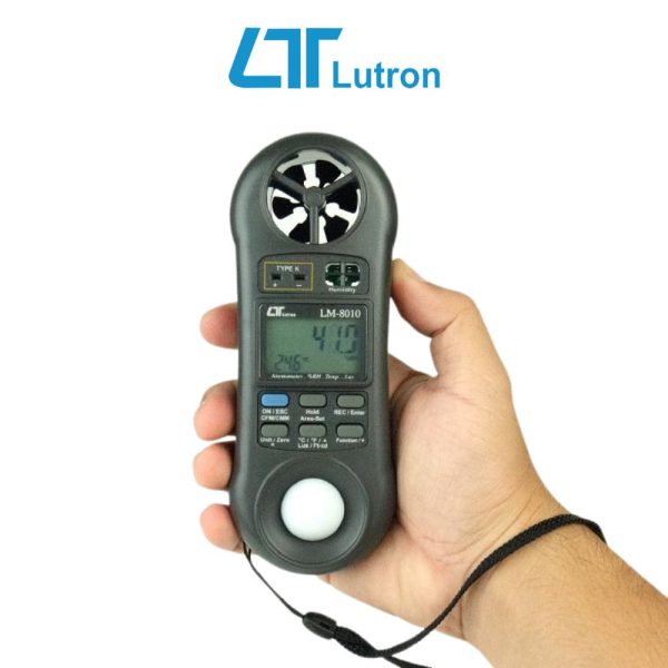 Máy đo vi khí hậu LUTRON LM-8010 cầm tay (5 trong 1) Máy đo vi khí hậu LUTRON LM-8010 cầm tay (5 trong 1), máy đo tốc độ gió - lưu lượng không khí - ánh sáng - độ ẩm - nhiệt độ Lutron LM 8010, Environmental Meter LUTRON LM8010