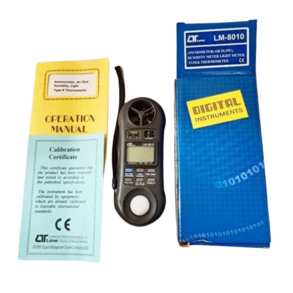 Máy đo vi khí hậu LUTRON LM-8010 cầm tay (5 trong 1) Máy đo vi khí hậu LUTRON LM-8010 cầm tay (5 trong 1), máy đo tốc độ gió - lưu lượng không khí - ánh sáng - độ ẩm - nhiệt độ Lutron LM 8010, Environmental Meter LUTRON LM8010
