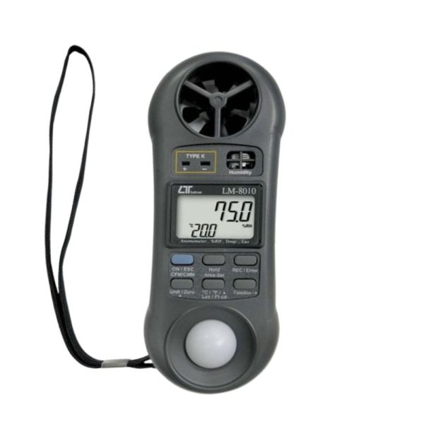 Máy đo vi khí hậu LUTRON LM-8010 cầm tay (5 trong 1) Máy đo vi khí hậu LUTRON LM-8010 cầm tay (5 trong 1), máy đo tốc độ gió - lưu lượng không khí - ánh sáng - độ ẩm - nhiệt độ Lutron LM 8010, Environmental Meter LUTRON LM8010
