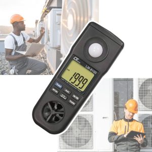 Máy đo vi khí hậu LUTRON LM-8100, Máy đo tốc độ gió, ánh sáng, độ ẩm, nhiệt độ môi trường LUTRON LM-8100, LUTRON LM-8100 4-in-1 Environmental Meter
