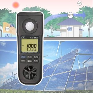 Máy đo vi khí hậu LUTRON LM-8100, Máy đo tốc độ gió, ánh sáng, độ ẩm, nhiệt độ môi trường LUTRON LM-8100, LUTRON LM-8100 4-in-1 Environmental Meter