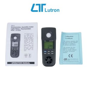 Máy đo vi khí hậu LUTRON LM-8100, Máy đo tốc độ gió, ánh sáng, độ ẩm, nhiệt độ môi trường LUTRON LM-8100, LUTRON LM-8100 4-in-1 Environmental Meter