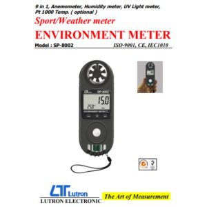 Máy đo vi khí hậu LUTRON SP-8002 cầm tay 9 trong 1, Thiết bị đo chỉ số môi trường LUTRON SP8002, Environmental Meter LUTRON SP 8002