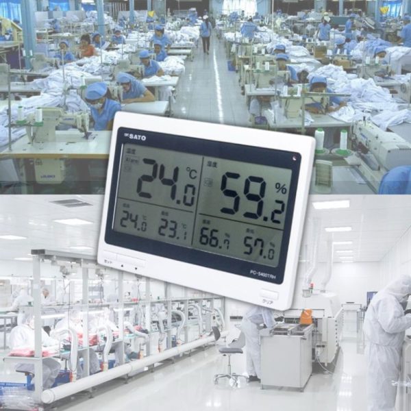 Nhiệt ẩm kế điện tử SATO PC-5400TRH treo tường và để bàn Nhiệt ẩm kế điện tử SATO PC-5400TRH treo tường và để bàn, máy đo nhiệt độ và độ ẩm môi trường SATO PC-5400TRH, Digital Thermohygrometer SATO PC-5400 TRH