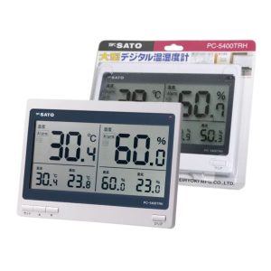Nhiệt ẩm kế điện tử SATO PC-5400TRH treo tường và để bàn, máy đo nhiệt độ và độ ẩm môi trường SATO PC-5400TRH, Digital Thermohygrometer SATO PC-5400 TRH
