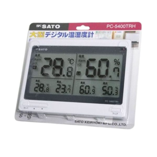 Nhiệt ẩm kế điện tử SATO PC-5400TRH treo tường và để bàn Nhiệt ẩm kế điện tử SATO PC-5400TRH treo tường và để bàn, máy đo nhiệt độ và độ ẩm môi trường SATO PC-5400TRH, Digital Thermohygrometer SATO PC-5400 TRH