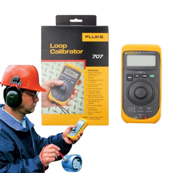 Máy hiệu chuẩn vòng lặp dòng điện Fluke 707 với nút bấm nhanh, Thiết bị hiệu chuẩn dòng điện FLUKE 707, Fluke-707 Current Loop Calibrator with Quick Click Knob