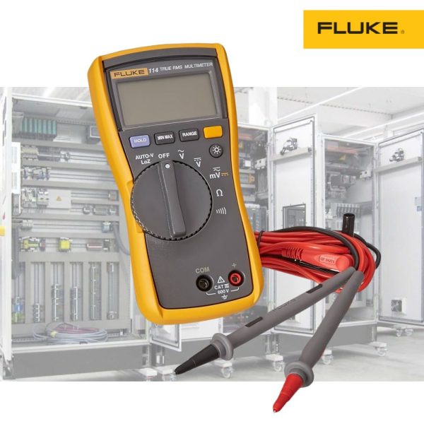 Đồng hồ vạn năng FLUKE 114 True-RMS đo điện áp thấp AC/DC Đồng hồ vạn năng FLUKE 114 True-RMS kiểm tra điện áp AC/DC, Đồng hồ VOM đo điện áp AC/DC FLUKE-114 True RMS, Fluke 114 Electrical Digital Multimeter
