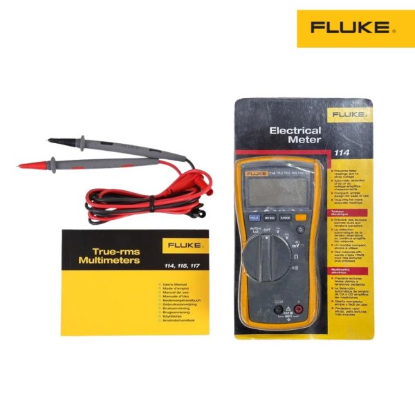 Đồng hồ vạn năng FLUKE 114 True-RMS đo điện áp thấp AC/DC Đồng hồ vạn năng FLUKE 114 True-RMS kiểm tra điện áp AC/DC, Đồng hồ VOM đo điện áp AC/DC FLUKE-114 True RMS, Fluke 114 Electrical Digital Multimeter