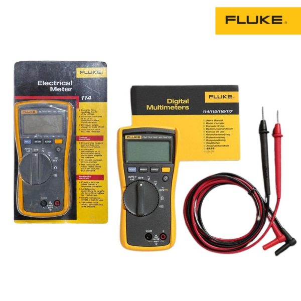 Đồng hồ vạn năng FLUKE 114 True-RMS đo điện áp thấp AC/DC Đồng hồ vạn năng FLUKE 114 True-RMS kiểm tra điện áp AC/DC, Đồng hồ VOM đo điện áp AC/DC FLUKE-114 True RMS, Fluke 114 Electrical Digital Multimeter