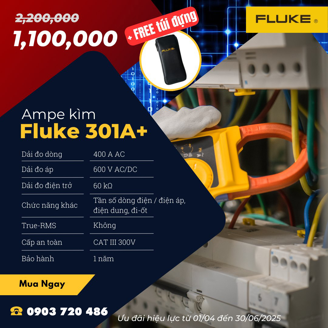 Khuyến mãi giảm giá Ampe kìm FLUKE 301A+ / FLUKE 301A-Plus