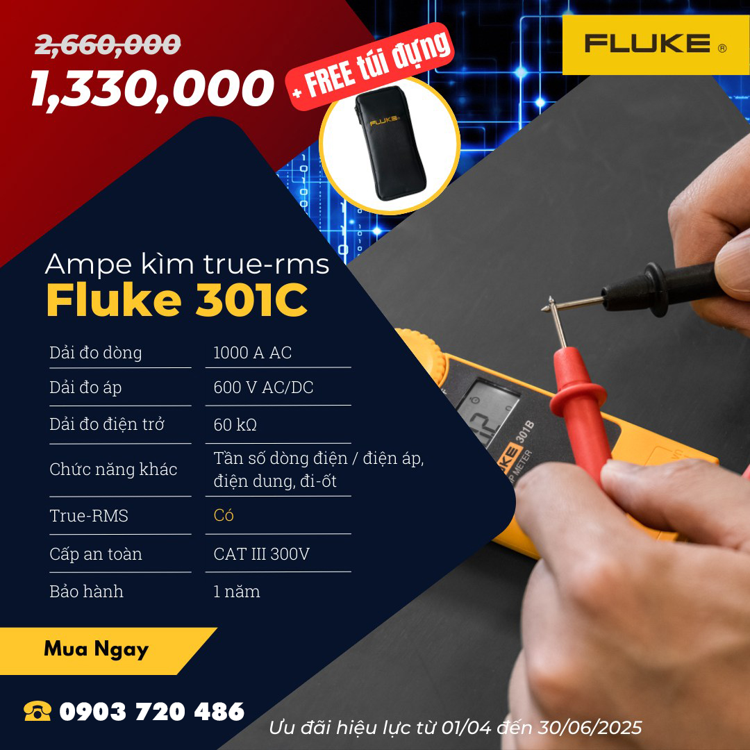 Khuyến mãi giảm giá Ampe kìm FLUKE 301C