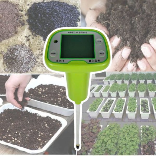 máy đo pH đất APECH SPM-9, bút đo độ pH đất trồng APECH SPM9, dụng cụ đo pH của đất APECH-SPM9