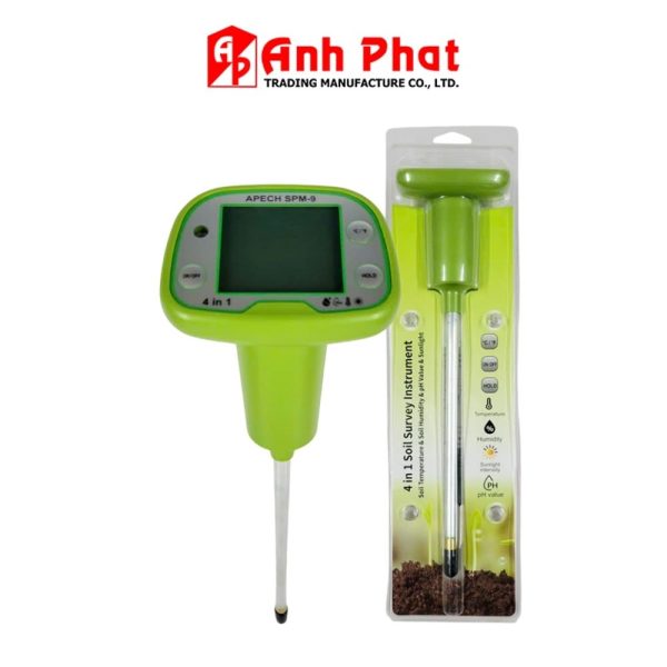 m&aacute;y đo pH đất APECH SPM-9, b&uacute;t đo độ pH đất trồng APECH SPM9, dụng cụ đo pH của đất APECH-SPM9