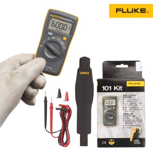 Combo đồng hồ vạn năng FLUKE 101-KIT, bộ đồng hồ vạn năng FLUKE 101 KIT kèm dây đo chuyên dụng, combo Fluke 101-KIT Digital Multimeter