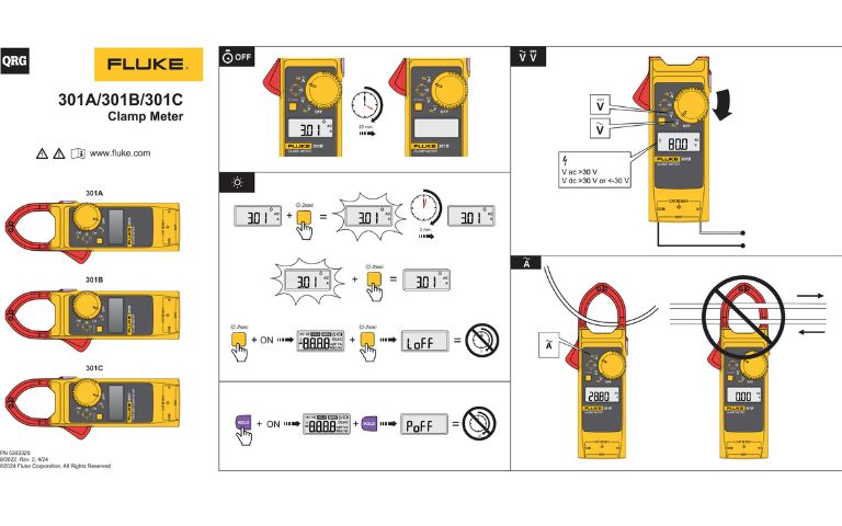 Hướng dẫn sử dụng Ampe kìm FLUKE 301C / 301B / 301A+ chi tiết Hướng dẫn sử dụng Ampe kìm FLUKE 301C / 301B / 301A+ tiếng Việt, cách dùng Ampe kìm FLUKE 301C / 301B / 301A plus, User manual FLUKE 301C/301B/301A Clamp meter