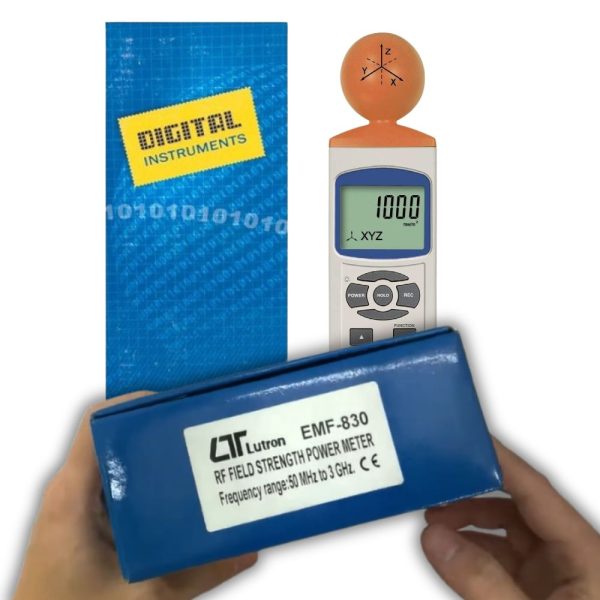 máy đo điện từ trường LUTRON EMF-830 cho dải tần số vô tuyến, Máy đo cường độ công suất trường tần số vô tuyến LUTRON EMF 830 độ nhạy cao, LUTRON EMF-830 RF Field Strength Power Meter