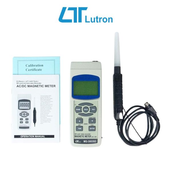 Máy đo từ trường nam châm LUTRON MG-3003SD Datalogger máy đo từ trường nam châm LUTRON MG-3003SD, thiết bị đo cường độ từ trường LUTRON MG-3003SD có chức năng ghi dữ liệu Data Logging, LUTRON MG 3003SD AC/DC Magnetic Meter