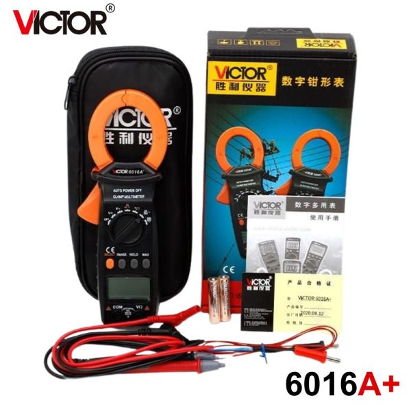Ampe kìm VICTOR 6016A+, Ampe kìm tự động chọn dải đo VICTOR 6016A Plus Clamp meter, VICTOR-6016A+ Digital Clamp Multimeter