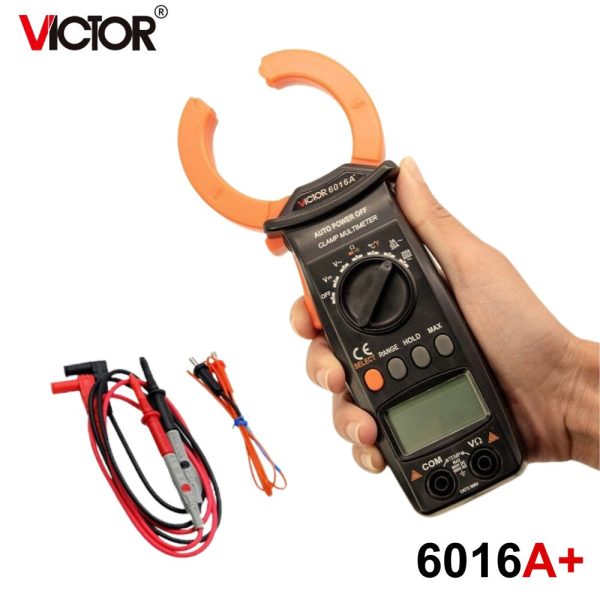 Ampe kìm VICTOR 6016A+, Ampe kìm tự động chọn dải đo VICTOR 6016A Plus Clamp meter, VICTOR-6016A+ Digital Clamp Multimeter