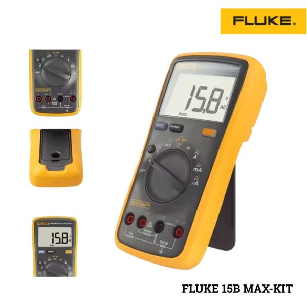 Combo đồng hồ vạn năng FLUKE 15B MAX-KIT, bộ đồng hồ VOM FLUKE 15B MAX-KIT kèm dây đo, Combo FLUKE 15B MAX-KIT Digital Multimeter