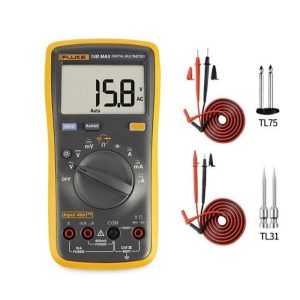 Combo đồng hồ vạn năng FLUKE 15B MAX-KIT, bộ đồng hồ VOM FLUKE 15B MAX-KIT kèm dây đo, Combo FLUKE 15B MAX-KIT Digital Multimeter