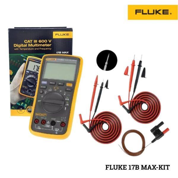 Combo đồng hồ vạn năng FLUKE 17B MAX-KIT, bộ đồng hồ VOM FLUKE 17B MAX-KIT kèm dây đo, Combo FLUKE 17B MAX-KIT Digital Multimeter