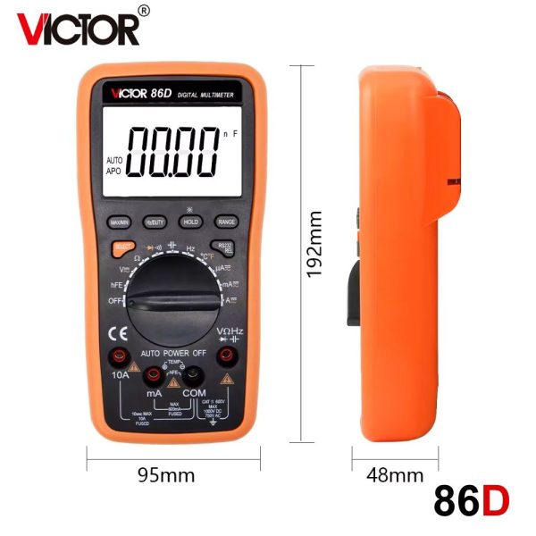 đồng hồ vạn năng VICTOR 86D có cổng USB, đồng hồ đo VOM có chức năng datalogger VICTOR 86D, VICTOR-86D Digital Multimeter