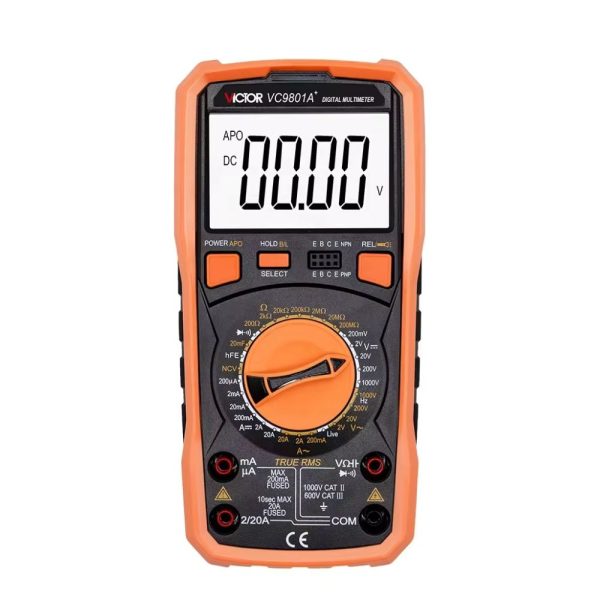 Đồng hồ vạn năng VICTOR VC9801A+ True-RMS đồng hồ vạn năng VICTOR VC9801A+ True RMS, đồng hồ vạn năng điện tử VICTOR VC 9801A True-RMS, VICTOR VC9801A+ True-RMS Multimeter