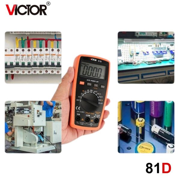 đồng hồ vạn năng VICTOR 81D True-RMS tự động chọn thang đo (Auto Range), đồng hồ vạn năng điện tử VICTOR-81D (Yitensen-81D), VICTOR 81D Multimeter