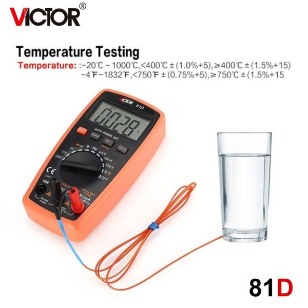 đồng hồ vạn năng VICTOR 81D True-RMS tự động chọn thang đo (Auto Range), đồng hồ vạn năng điện tử VICTOR-81D (Yitensen-81D), VICTOR 81D Multimeter