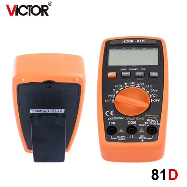 đồng hồ vạn năng VICTOR 81D True-RMS tự động chọn thang đo (Auto Range), đồng hồ vạn năng điện tử VICTOR-81D (Yitensen-81D), VICTOR 81D Multimeter