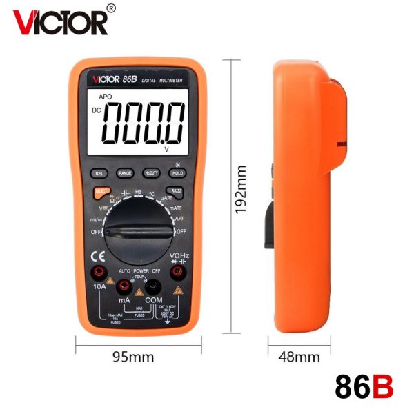 đồng hồ vạn năng VICTOR 86B ghi dữ liệu có cổng USB Type-C, đồng hồ đo VOM có chức năng datalogger VICTOR-86B, VICTOR 86B multimeter
